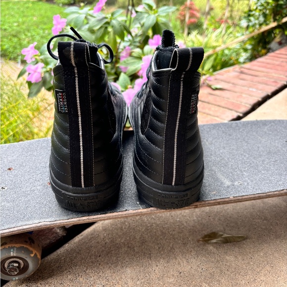 Waterproof Leather lunarlon Chuck Taylor converse All Star Sneakers black quilt - Picture 6 of 14
